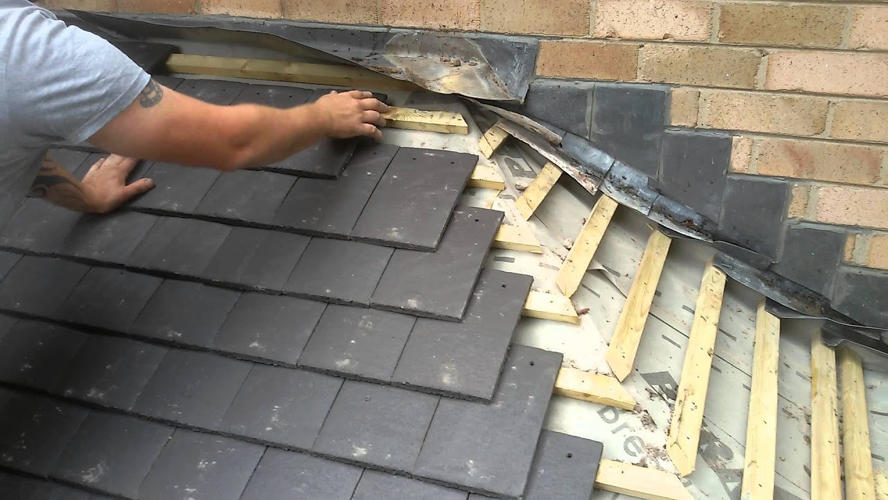 Tiled porch roof installation