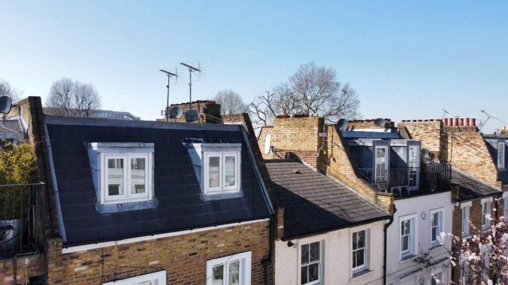 Terrace with new roofs