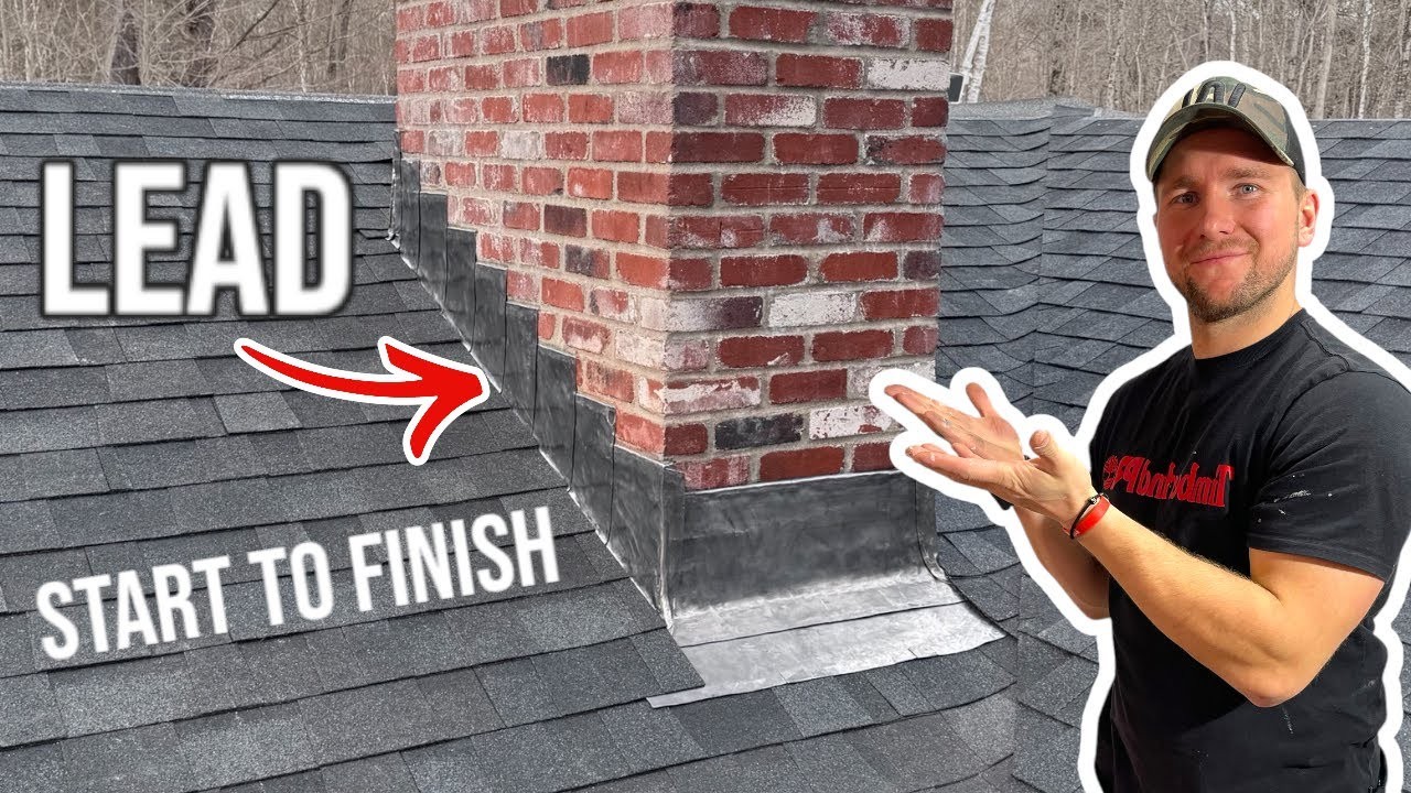 Chimney with new lead flashing