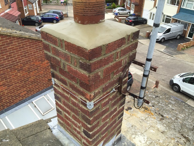 Chimney stack rebuilt